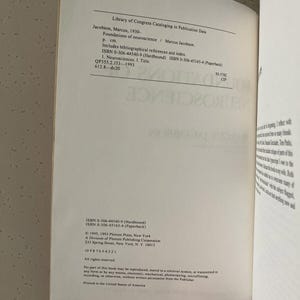 Foundations of Neuroscience de Jacobson, Marcus 1995 Couverture souple image 4