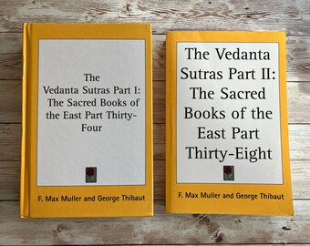 The Vedanta Sutras Parts I & II Two Volumes Max Muller Sacred Books Reprints