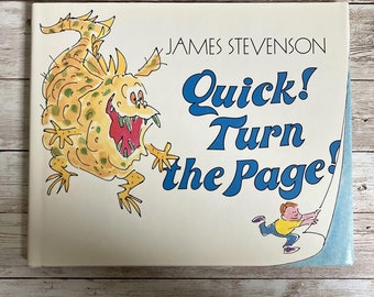 Quick! Turn the Page! by James Stevenson 1st Edition 1990 HC DJ Library Binding