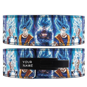 Goku Anime Belt Goku Ultra Instinct Belt Powerlifting Custom lever belt |Bodybuilding power|belt,Anime Leather Gym Belt |Weightlifting belt|