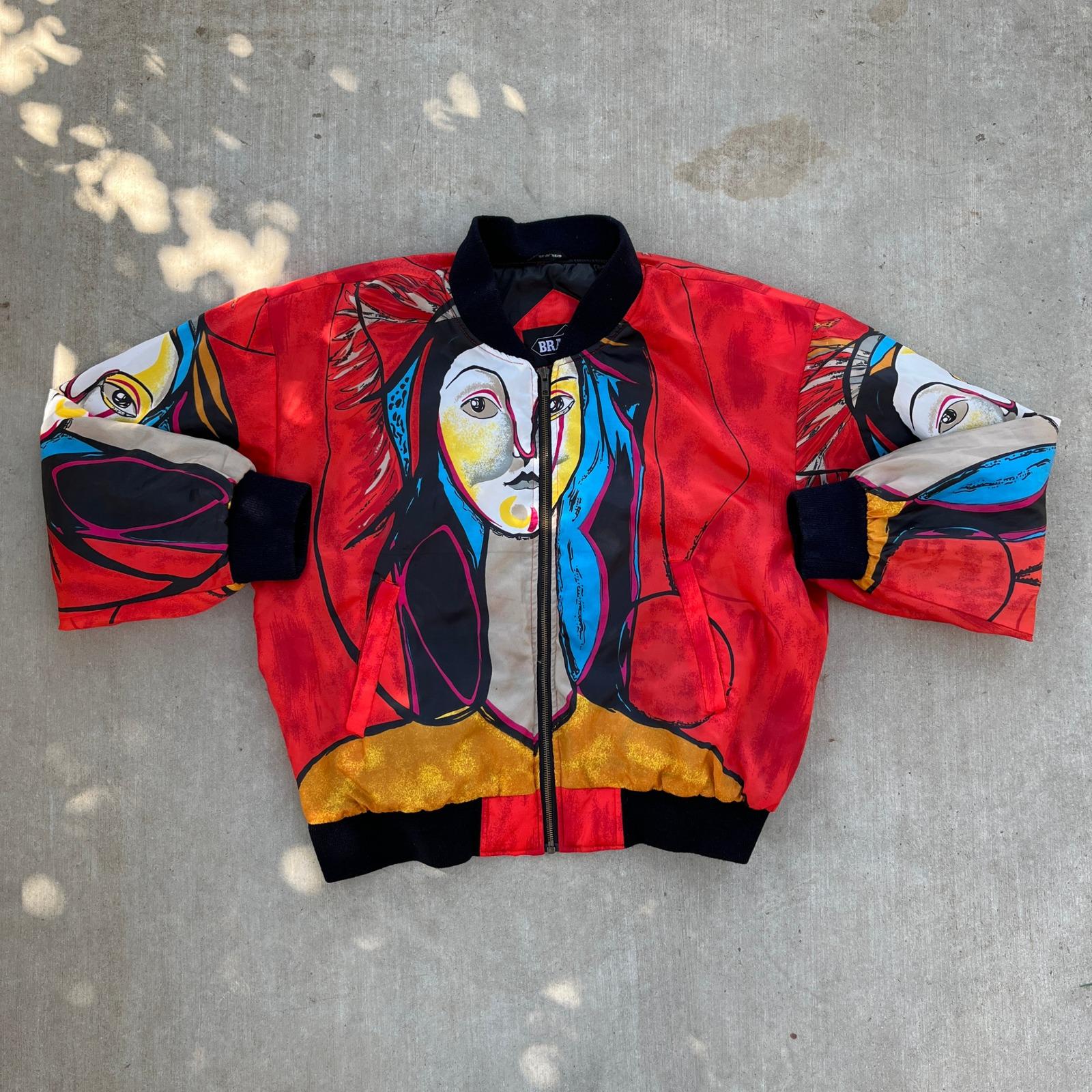 VTG 80s Picasso Print Bomber Jacket Braetan Size Medium - Etsy