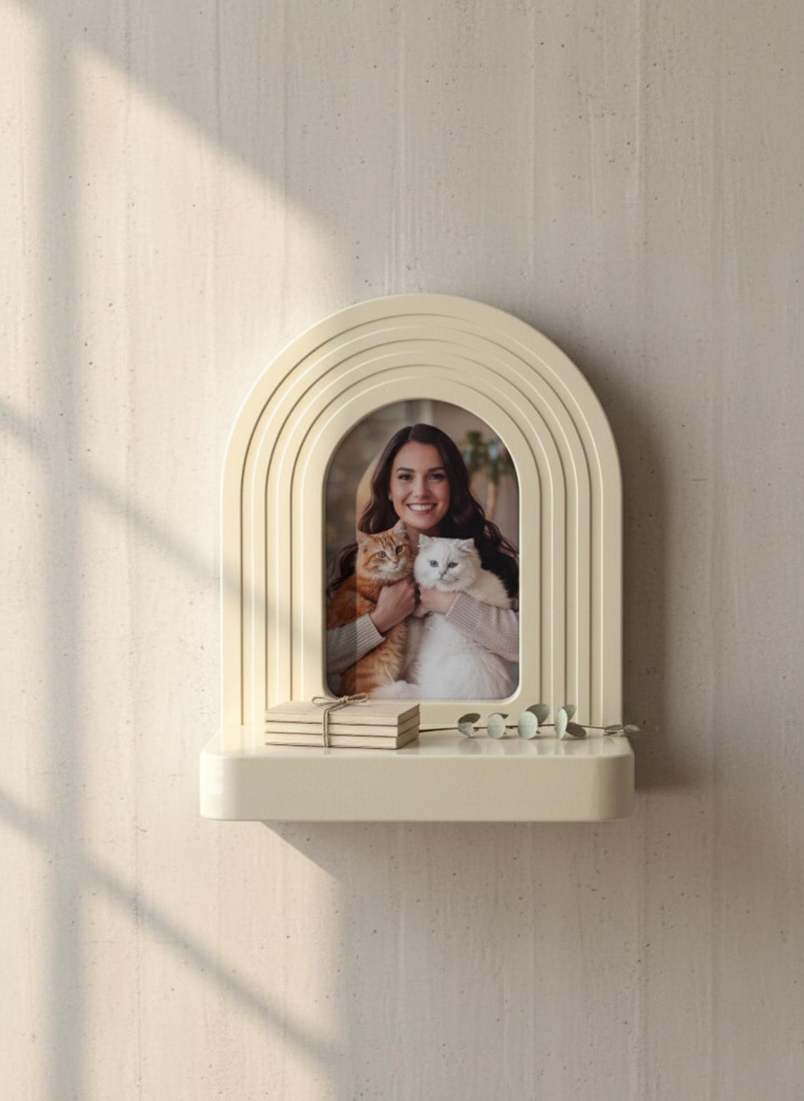 Pet Memorial Frame With Shelf, Dog & Cat Remembrance Gift, Modern ...