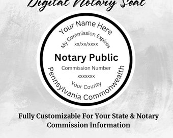Custom Round Notary E-Seal