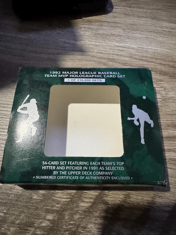 1992 upper deck baseball team mvp holographic card set Holograms 000 sets Unboxing 1992 Upper Deck Team