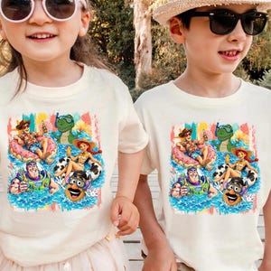 Toy Story Summer Pool Party Shirt, Disney Pixar Family Vacation Tee, Woody Buzz Jessie Rex Hamm Mr Potato Head Water Park Matching Gift