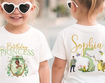 Disney The Princess And The Frog Birthday Girl Shirt, Tiana Coquette Shirt, WDW Princess Tiana Shirt, Magical Park Shirt, Custom Toddler Tee