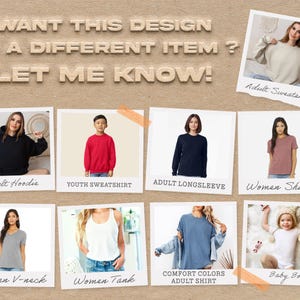 The image is a collage of various photos featuring different styles of women's clothing, including sweatshirts, tank tops, and long sleeves.
