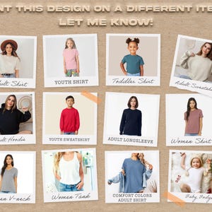The image is a collage of 12 different photos featuring people in various clothing items, including shirts, dresses, and hoodies.