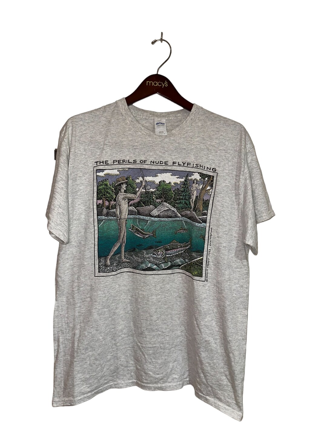 The Perils of Nude Flyfishing 1993 Single Stitch Vintage T-shirt Size:large  - Etsy