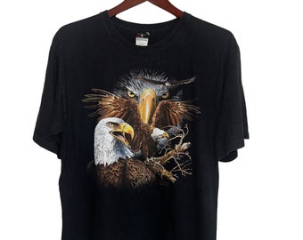 Find 13 Bald Eagle Hanes Beefy Vintage T-Shirt Size:Medium