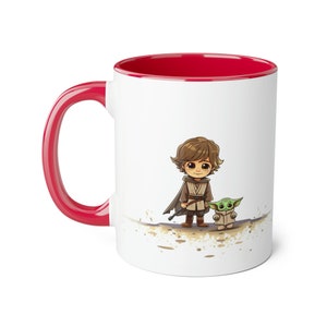 Luke Skywalker und Grogu Star Wars Tasse mit niedlichem Akzent Bild 5