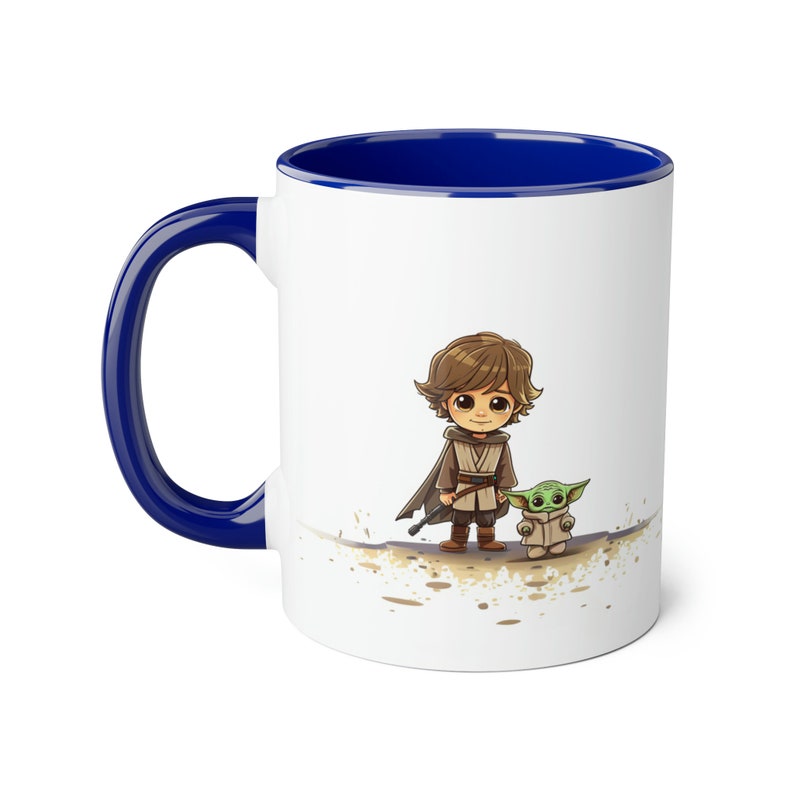 Luke Skywalker und Grogu Star Wars Tasse mit niedlichem Akzent Bild 2