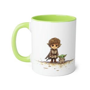 Luke Skywalker und Grogu Star Wars Tasse mit niedlichem Akzent Bild 3