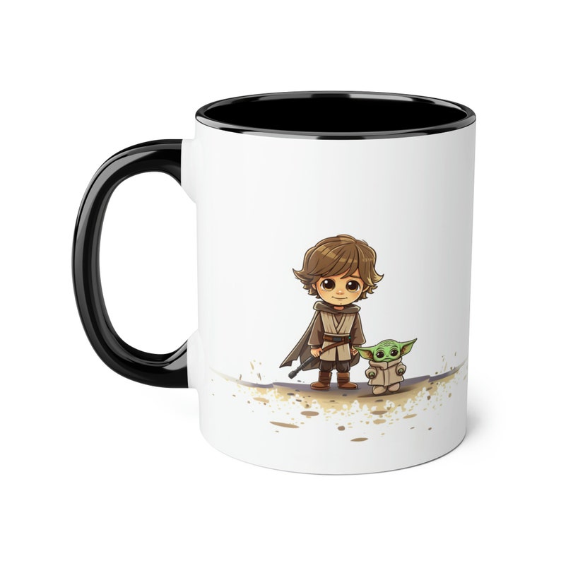 Luke Skywalker und Grogu Star Wars Tasse mit niedlichem Akzent Bild 1