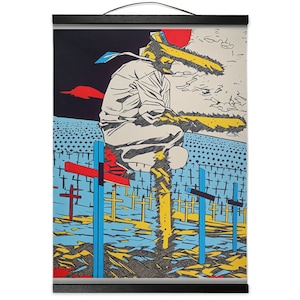 Chainsaw Man Pop Art Hanging Canvas Print