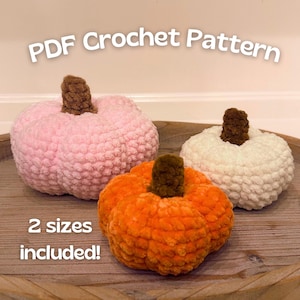 Crochet Pumpkin Pattern 2 Sizes PDF Download Beginner Friendly Amigurumi Patterns