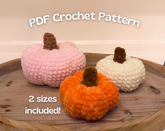 Crochet Pumpkin Pattern 2 Sizes PDF Download Beginner Friendly Amigurumi Patterns