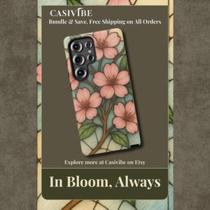 Cherry Blossom Tough Phone Case | Floral Phone Cover | Cute Durable Design | Spring Aesthetic | Gift for Her