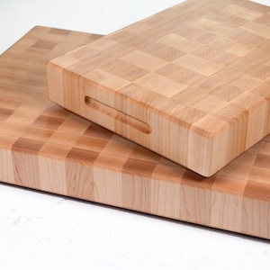 Maple End Grain Cutting Board: Durable Kitchen Art, Custom Engraving
