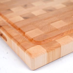 Maple End Grain Cutting Board Chopping Block, Handmade in USA
