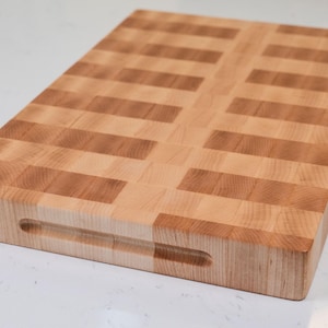 Thick Maple End Grain Cutting Board, Butcher Block, Handamde in USA