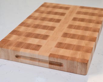 Thick Maple End Grain Cutting Board, Butcher Block, Handmade in USA