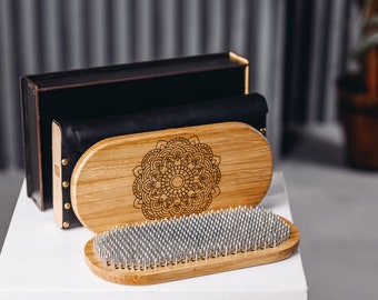 Premium Sadhu boards made of natural ash in a leather case. Sadhu brett. Nail standing, Meditation, Yoga, Health, Nailing