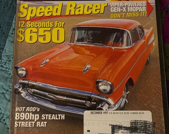 Hot rod magazine, December 1997 issue speed racer