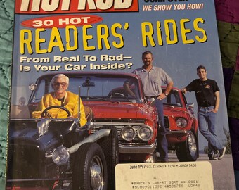 Hot rod magazine, June 1997, vintage collector issue, 30 hot readers rides