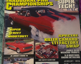 Popular Hot Rodding Magazine January 1995 issue inaugural PHR championships