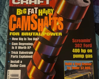 Numéro de février 1998 du Car Craft Magazine à monter soi-même Performances urbaines, gros arbres à cames épais et poilus pour une puissance brutale