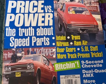 Car Craft Magazine mars 1999 prix/puissance : la vérité sur les pièces détachées pour la vitesse