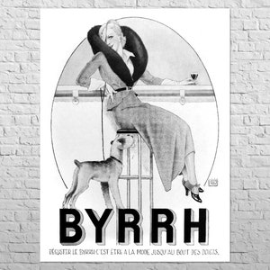 Póster Byrrh, 1931 / 45,7 x 61 cm, tamaño mediano, A2 / Decoración de bar, Art Déco