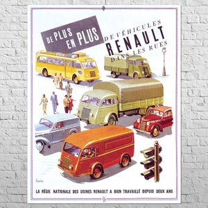 Poster Renault 1947 | Big size A1 | Retro cars
