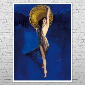 Póster La Encantadora, años 20 / Tamaño A2 18x24" / Pin Up Retro