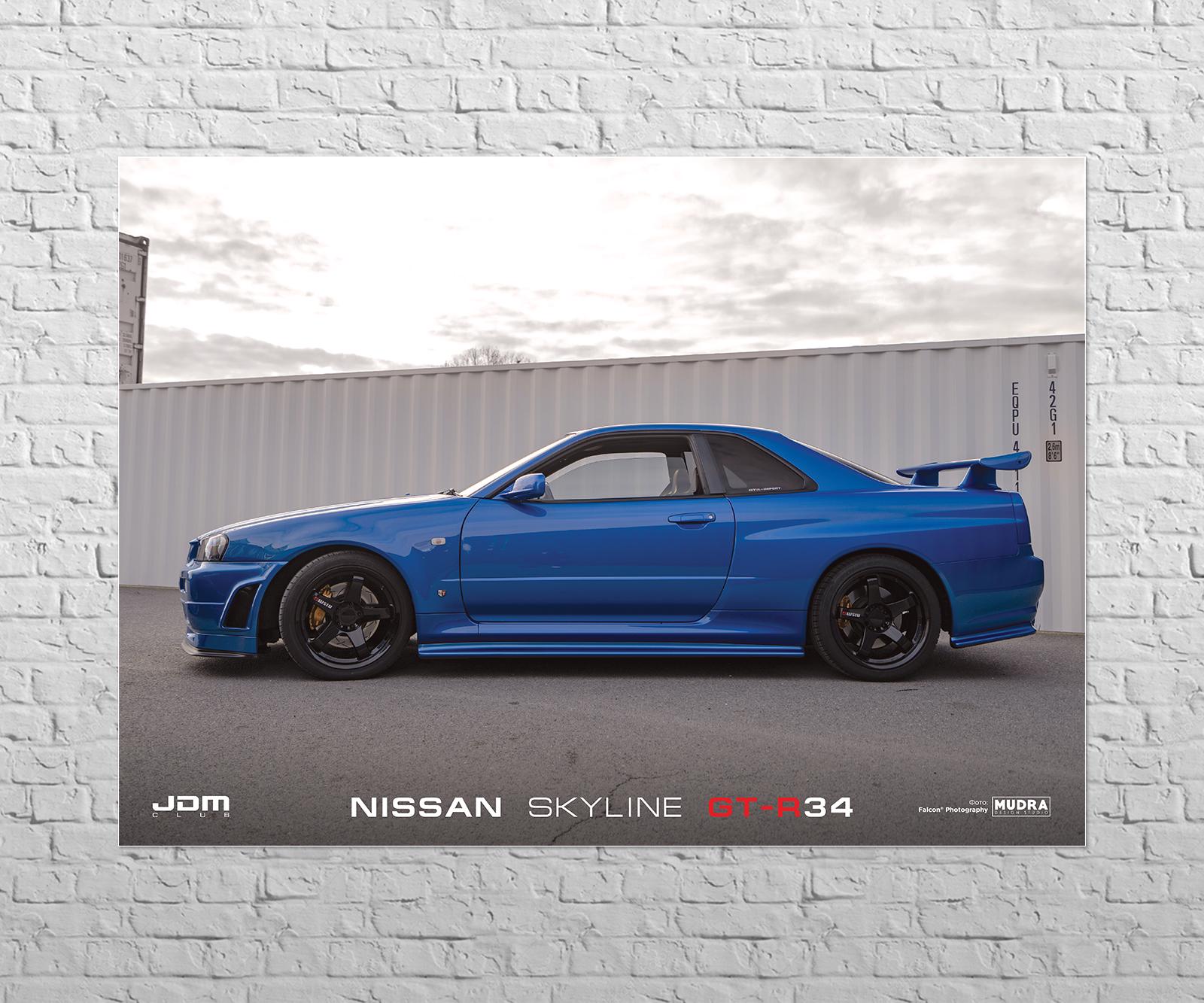 Poster Nissan Skyline GT-R34 | 24x33