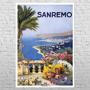 Poster Sanremo, 1920 | 23x33&quot; Big size A1 | Italy | Room decor