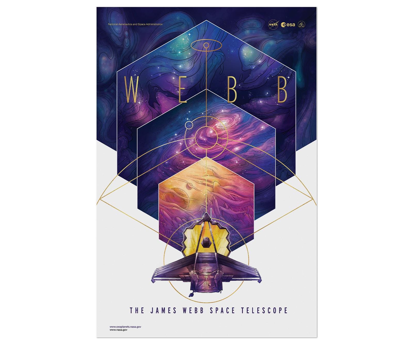 Plakat Teleskop Kosmiczny Webba, NASA 24x35