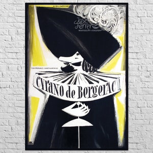 Póster Cyrano De Bergerac, 1957 / 24x34" Tamaño grande A1 / Afiche polaco