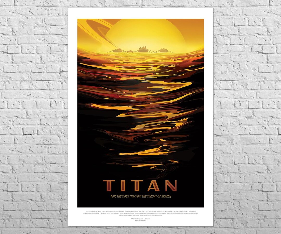 Poster Titan NASA | 24x35" Big Size A1 | Wall Decor | Space and Science ...
