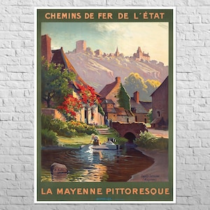 Poster La Mayenne, 1920er Jahre |  24x34&quot; A1 Big size | Frankreich | Wanddekor