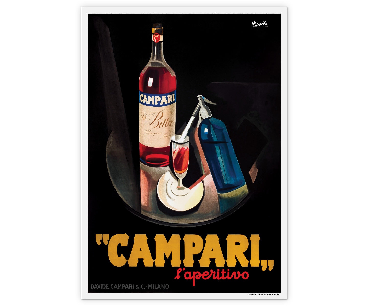 額縁付きポスター画　campari Poster Bitter Campari, 1926 | 23x33