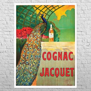 Poster Cognac Jacquet, 1906 | 24x23&quot; Big size A1 | Old french alcohol ad