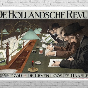 Poster De Hollandsche Revue, 1910 | 39x28" Big size  | Old advertising