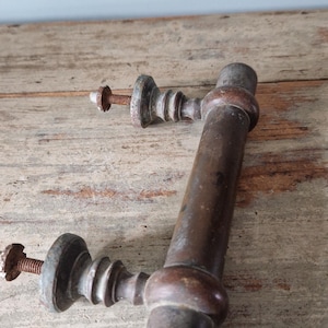 Antique brass door handle