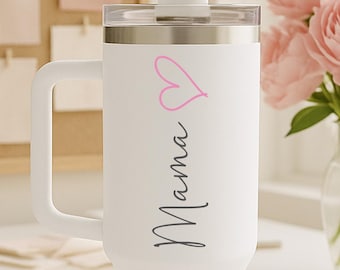 40 Unzen Edelstahl Thermobecher mit Strohhalm: Geschenk für Mama
