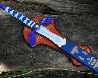 Hand Forged Zelda Master Sword Replica: Stainless Steel Full Tang with Scabbard