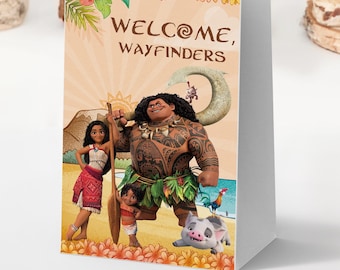 Moana Printable Bag Label, Moana Birthday Design, Disney Moana Gift Label, Kakamora Design, Birthday Party Decoration, Maui Moana Bag, 0001