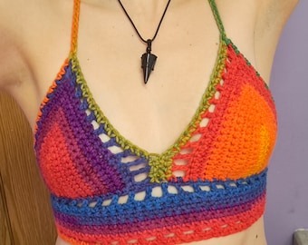 Crochet crop top/bikini top