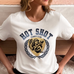 Ladies Tennis T-shirt Tennis Apparel Preppy Clothing Country Club Shirt Tennis Shirt Gifts for Tennis Players Gifts for Her